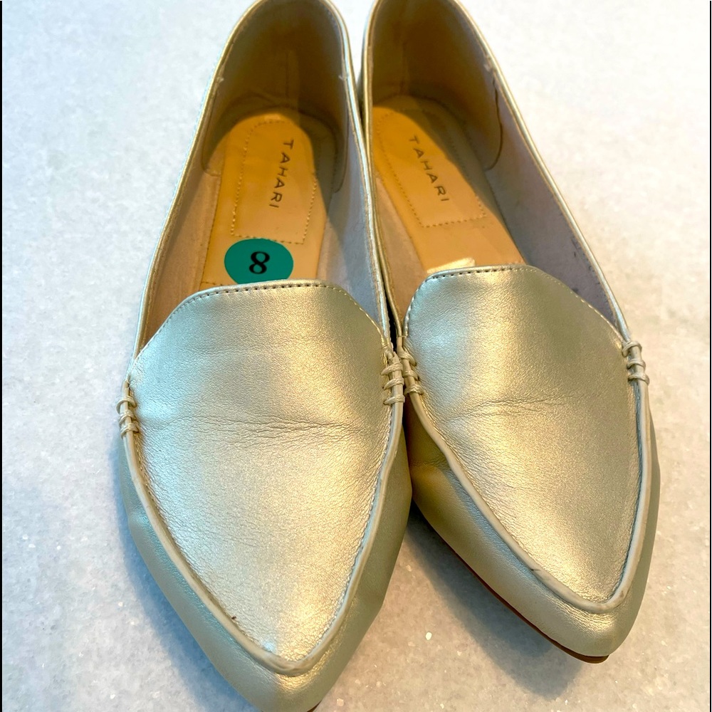 Tahiti metallic gold loafers. Never worn outside.